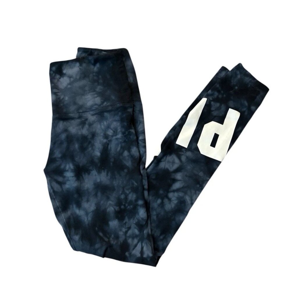VS PINK Yoga Leggings Extra Small XS Victoria’s Secret Gray Black Tie Dye Logo